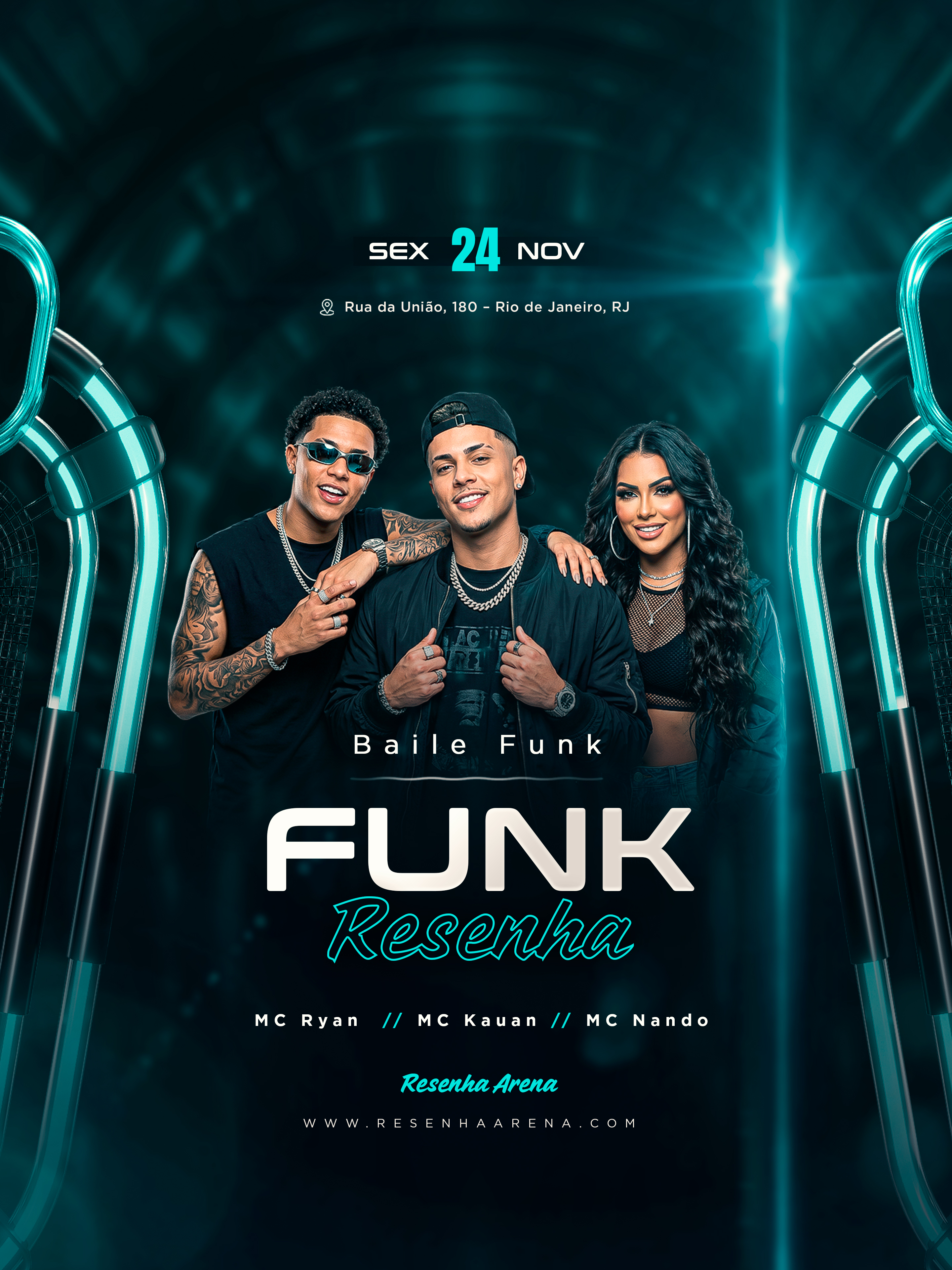 Flyer Funk Resenha - Template PSD Editável no Photoshop